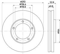 Hella Bremsscheibe Vorderachse  8DD 355 125-111