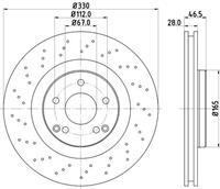 Hella Pagid GmbH Remschijf 8DD355127911