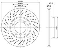 Hella Pagid GmbH Remschijven 8DD355128561