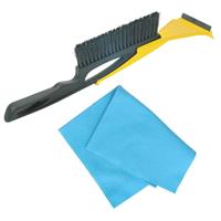 Prosperplast Autoramen IJskrabber met borstel en trekker geel cm met anti-condens doek -