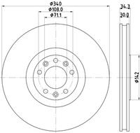 Hella Pagid GmbH Remschijf 8DD355120511