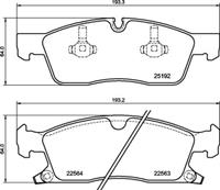 Brembo Remblokkenset, schijfrem P37027