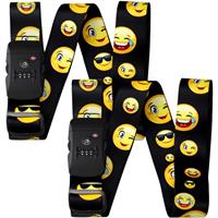 Basi Koffergurt Smiley - SET - TSA zertifiziert - 2 Stück - 2x0006-0321 - 