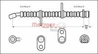 Metzger Bremsschlauch hinten  4113605