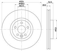 Hella Pagid GmbH Remschijf 8dd 8DD355126661