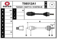 Antriebswelle Vorderachse rechts EAI T98512A1