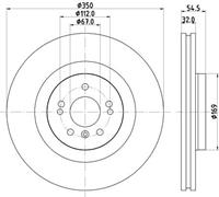 Hella Bremsscheibe Vorderachse  8DD 355 113-191