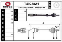 EAI Antriebswelle Vorderachse rechts  T49238A1