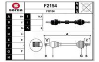 SNRA Antriebswelle - F2154