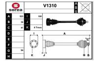 SNRA Antriebswelle - V1310