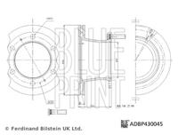 Blue Print Bremsscheibe Hinterachse  ADBP430045