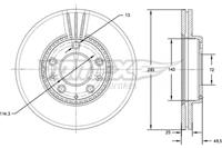 TOMEX Brakes Bremsscheibe Vorderachse  TX 71-41