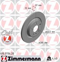 Zimmermann Bremsscheibe Hinterachse  610.3734.20