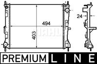 Mahle Original Kühler, Motorkühlung  CR 1691 000P