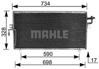 Mahle Original Kondensator, Klimaanlage  AC 187 000S