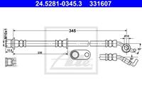 ATE Bremsschlauch Hinterachse rechts  24.5281-0345.3