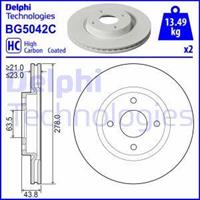 Remschijfn DELPHI BG5042C, Vóór, 2 stuks