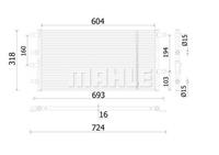 Mahle Original Kondensator, Klimaanlage  AC 914 000S