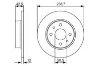 Bosch Bremsscheibe Vorderachse  0 986 479 R61