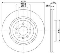 Hella Bremsscheibe Vorderachse  8DD 355 132-761