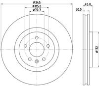 opel Remschijf PRO High Carbon 8DD355133421