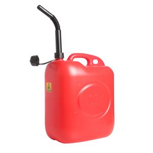 Merkloos Rode jerrycan/benzinetank 20 liter - Voor diesel en benzine - Anti-overlooptrechter