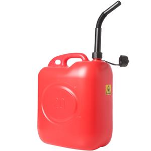 Merkloos Jerrycan/benzinetank 20 liter rood - Voor diesel en benzine - Brandstof jerrycans/benzinetanks