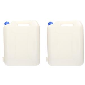 2x Jerrycan voor water 20 liter - inclusief schenkkraan - waterjerrycans / watertank