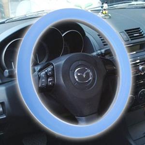 Huismerk Silicone rubber auto Steering Wheel cover buiten diameter: 36cm (blauw)