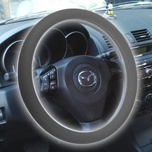 Huismerk Silicone rubber auto Steering Wheel cover buiten diameter: 36cm (grijs)