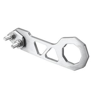 huismerk Aluminiumlegering achter sleephaak trailer ring voor universele auto auto met 2 x schroefgaten (zilver)