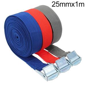 Huismerk Auto Span rope bagageband Auto Auto Boot vaste band met lichtmetalen gesp willekeurige kleur levering grootte: 25mm x 1m