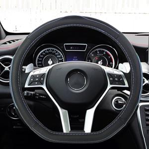 huismerk Universele auto PU lederen Steering Wheel cover diameter: 38cm (blauw)