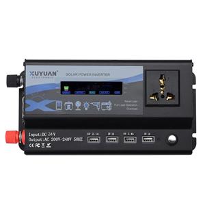 Huismerk XUYUAN 3000W Auto Omvormer LED Kleurrijke Sfeer Licht 4 USB-oplaadconverter specificatie: 24V-220V