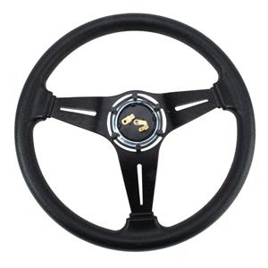 Huismerk 35cm PU Momo Race Sport stuurwiel Momo Steering Wheel Racing Wheel sportwagen Hand bewerkt gestuurde Wheel(Black)
