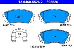 hyundai Remblokkenset, schijfrem 13046055262