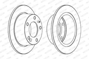 Bremsscheibe Hinterachse Ferodo DDF247