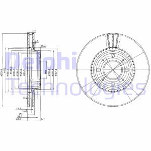 Delphi Bremsscheibe Vorderachse  BG2720