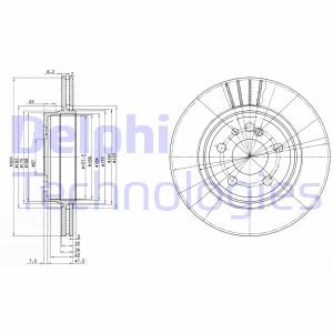 Delphi Bremsscheibe Hinterachse  BG2740