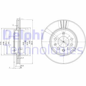 Delphi Bremsscheibe Vorderachse  BG2750