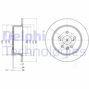 Delphi Bremsscheibe Hinterachse  BG2884