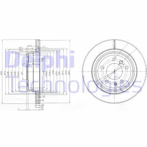 Delphi Bremsscheibe Hinterachse  BG3214