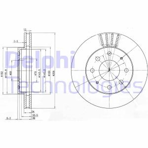 Delphi Bremsscheibe Vorderachse  BG3401