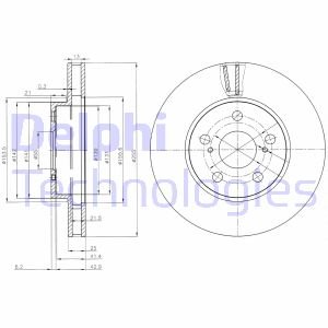 Remschijven DELPHI BG3850, 2 deel