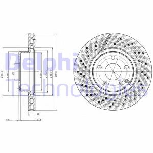 Delphi Bremsscheibe Vorderachse  BG3882