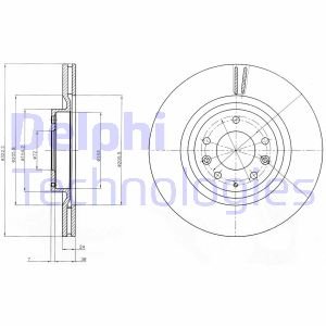 Delphi Bremsscheibe Vorderachse  BG4028