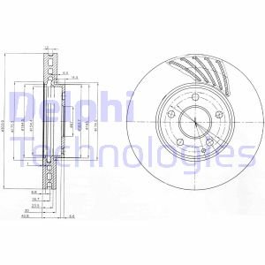 Delphi Bremsscheibe Vorderachse  BG4029