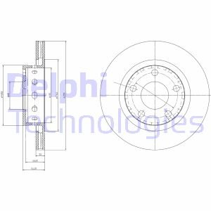 Delphi Bremsscheibe Hinterachse  BG4057