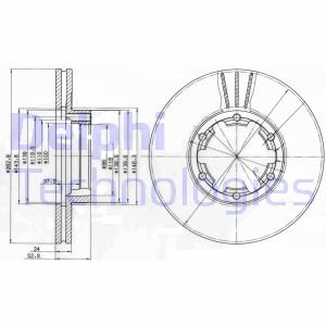 Delphi Bremsscheibe Vorderachse  BG4140