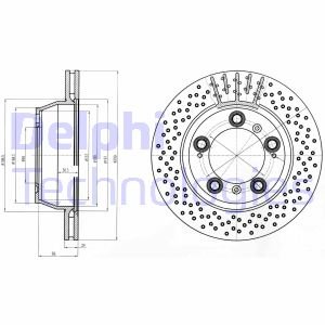 Delphi Bremsscheibe  BG4163C